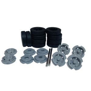 Kit Rodas Caminhão 5 Furos sem pintura na escala 1:50 da Tekno.