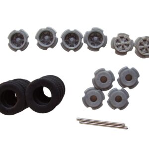 Kit Rodas Raiadas Para Caminhão Scania na escala 1:50 da Tekno.