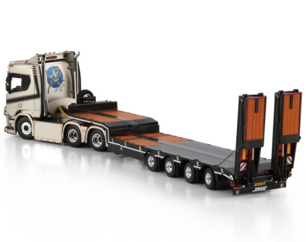 Caminhão New Scania 6x2 Carreta Prancha 1:50 WSI. - Imagem 4