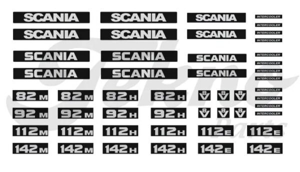 Decalque Emblemas Scania 112/142 escala 1:50 Tekno.