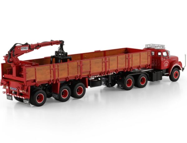 Miniatura Caminhão Scania Jacaré L110 com Carreta Munk 1:50 da WSI. - Imagem 4