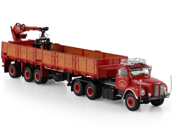 Miniatura Caminhão Scania Jacaré L110 com Carreta Munk 1:50 da WSI. - Imagem 5