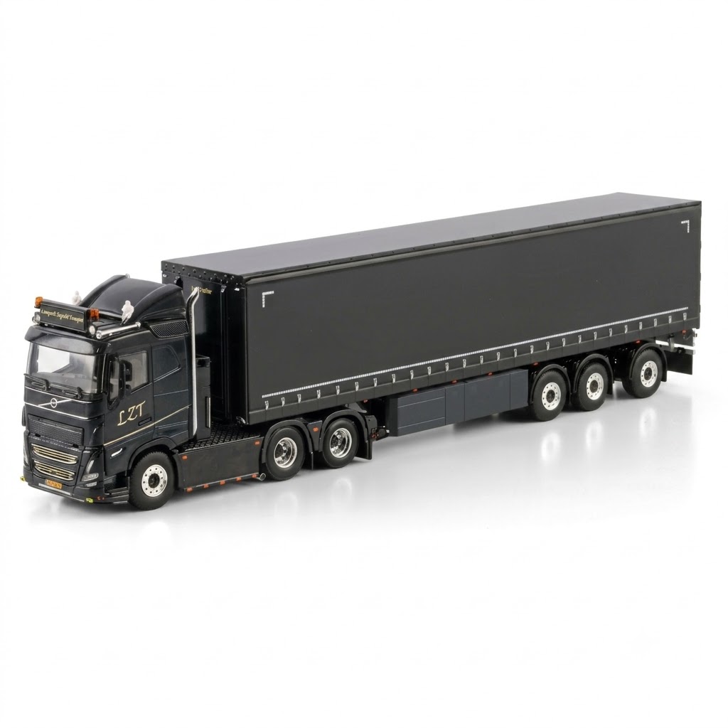 Caminhão Volvo FH5 Cabine baixo 6x4 com Carreta Sider escala 1:50 da WSI.
