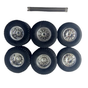 Kit Rodas Cromadas P/ Caminhão 6x4 ou 6x2 escala 1:50 Tekno.