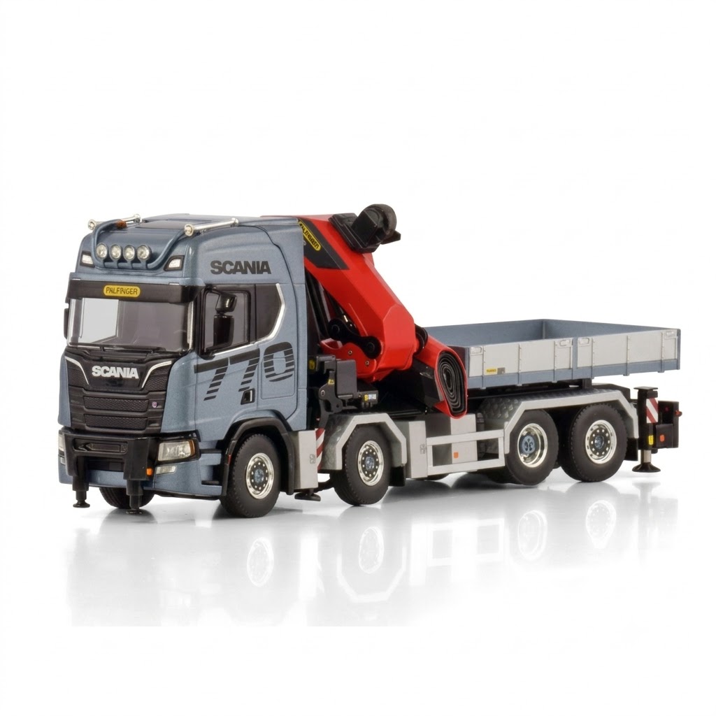Scania R520 8x4 com Container de Elevação Palfinger Escala 1:50 da WSI.