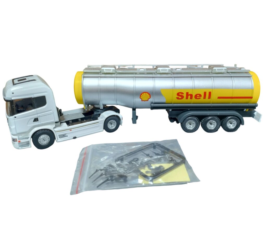 Miniatura Caminhão Scania R420 Carreta Tanque Shell 1:50.
