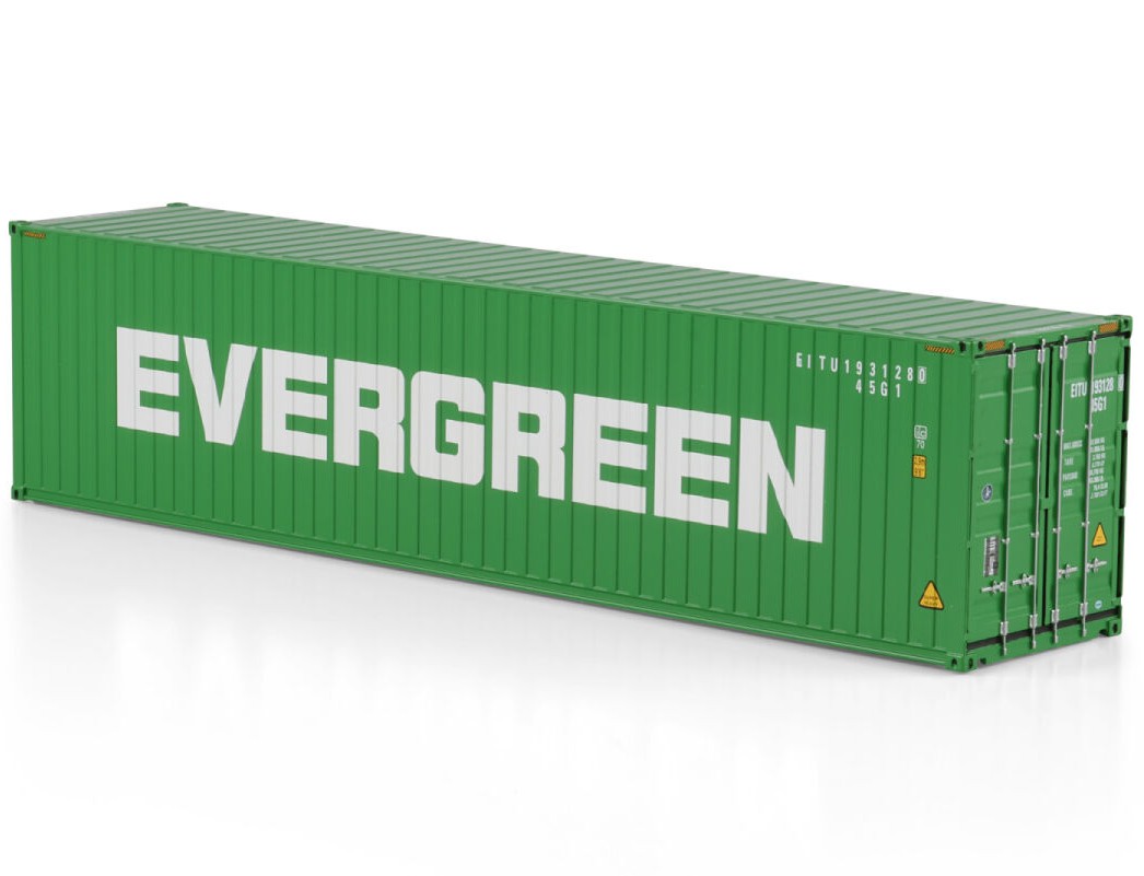 Miniatura Container 40 pés da Evergreen na escala 1:50 da WSI. - Imagem 3