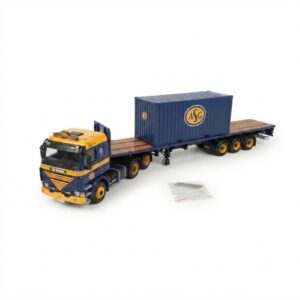 Caminhão Scania 143M 6x2 com Prancha e Container ASG na escala 1:50 WSI - USADO.