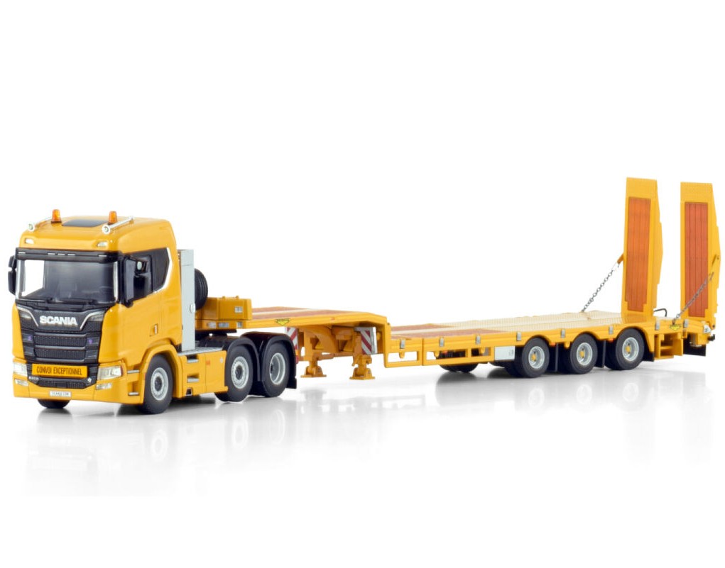 Caminhão Scania R530 com Carreta Prancha na Escala 1:50 da WSI. - Imagem 4