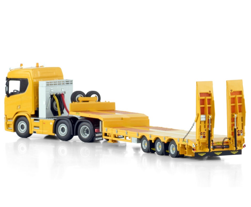 Caminhão Scania R530 com Carreta Prancha na Escala 1:50 da WSI. - Imagem 5