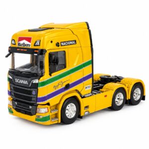 New Scania Highline 6×2 trucado pintura especial "Tributo a Ayrton Senna" na escala 1:50 Tekno.