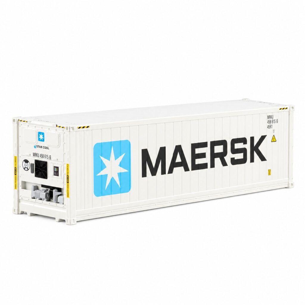 PRÉ-VENDA - Miniatura Container 40 Pés MAERSK Refrigerado na escala 1:50 da WSI.